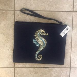 Navy Blue Wrist clutch Bag